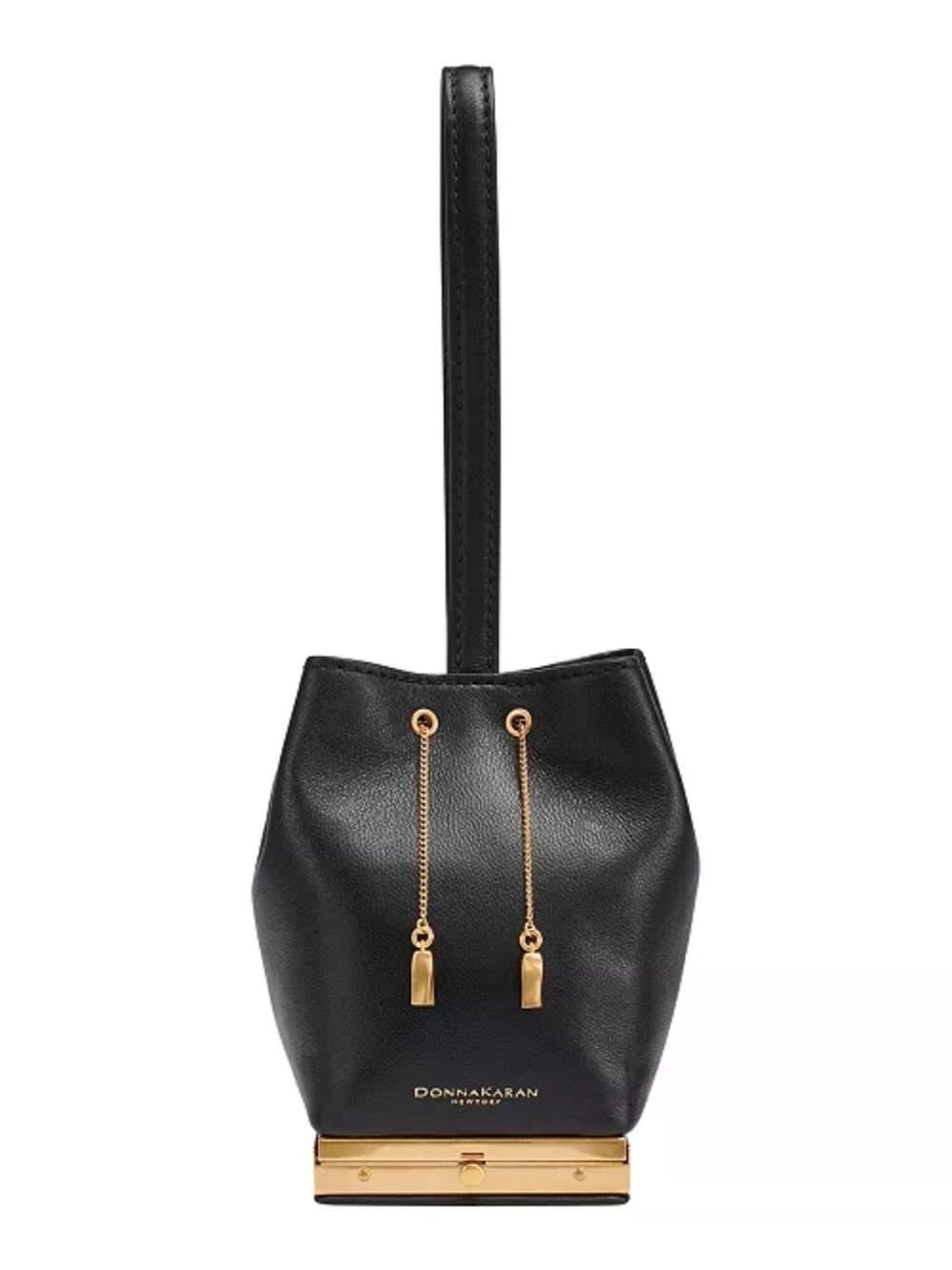 Donna Karan Sisal Mini Leather Clutch Shoulder Bag